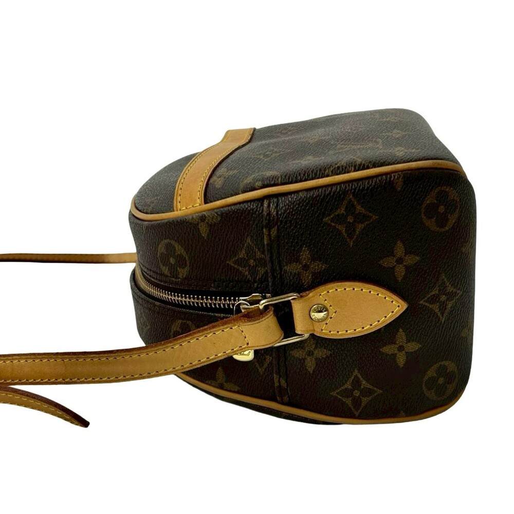 LOUIS VUITTON Authentic Brown Monogram Leather Pochette Shoulder Bag - Picture 5 of 10